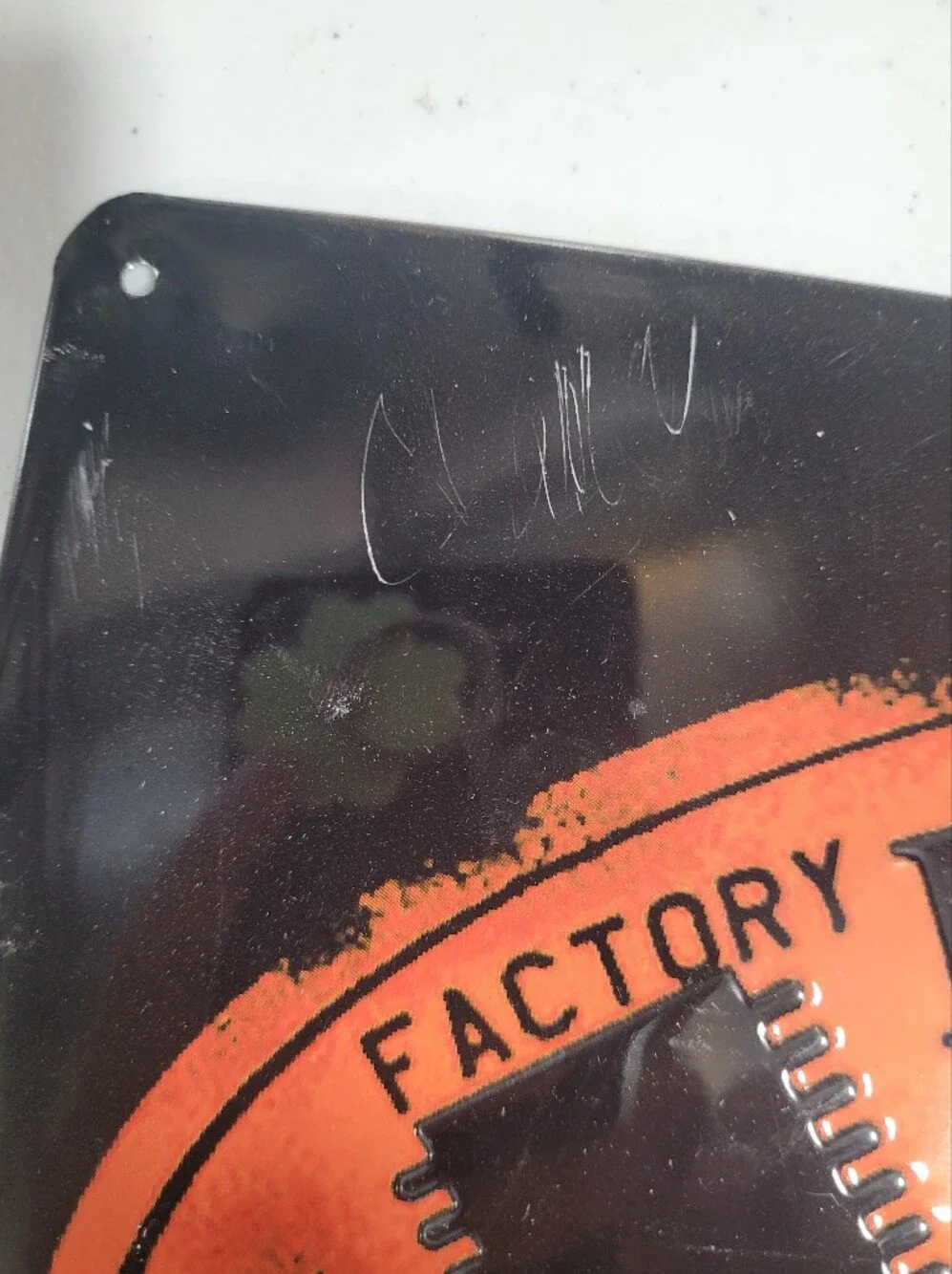 Harley-Davidson Orange and Black Muffler Wall Sign